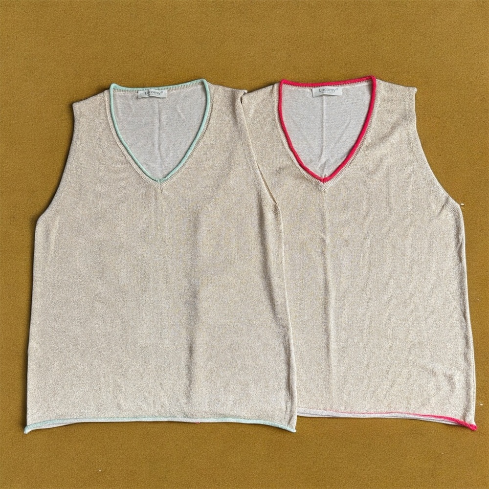 Lacomy Italian Knit Sleeveless Top Bundle Size M